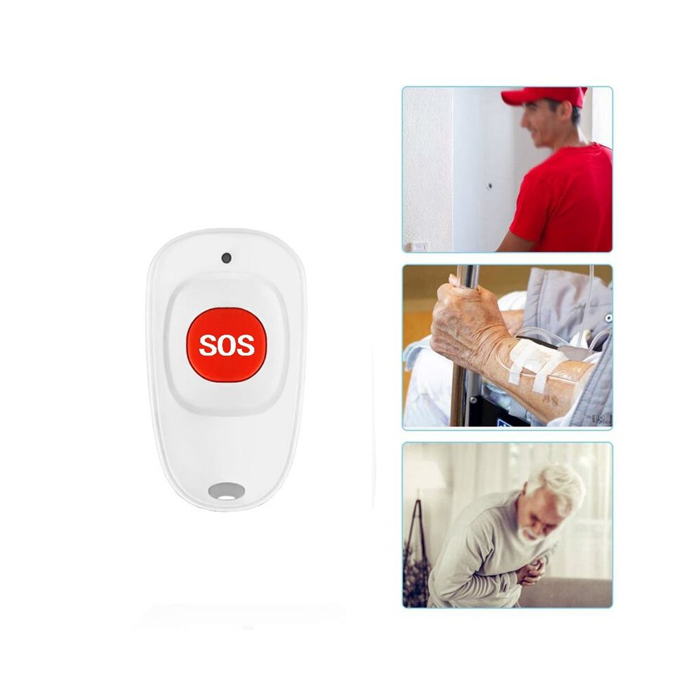 10pcs SOS Call Button Wireless Call Bell Pager Caregiver Panic Emergency Call Button Transmitter for Kids Elderly