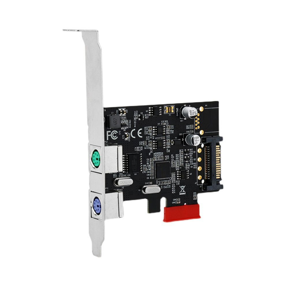Pcie To Ps/2 Expansion Card For Ps2 Mouse Keyboard Pci-E Round Port Adapter For Desktop Pc Sata Ps2 Expansion Card 6132772511225