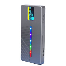 10Gbps RGB SSD M2 NVME NGFF Enclosure with Display Screen M/B+M Key M.2 External HD Case 4TB Type C Ard Drive Enclosure