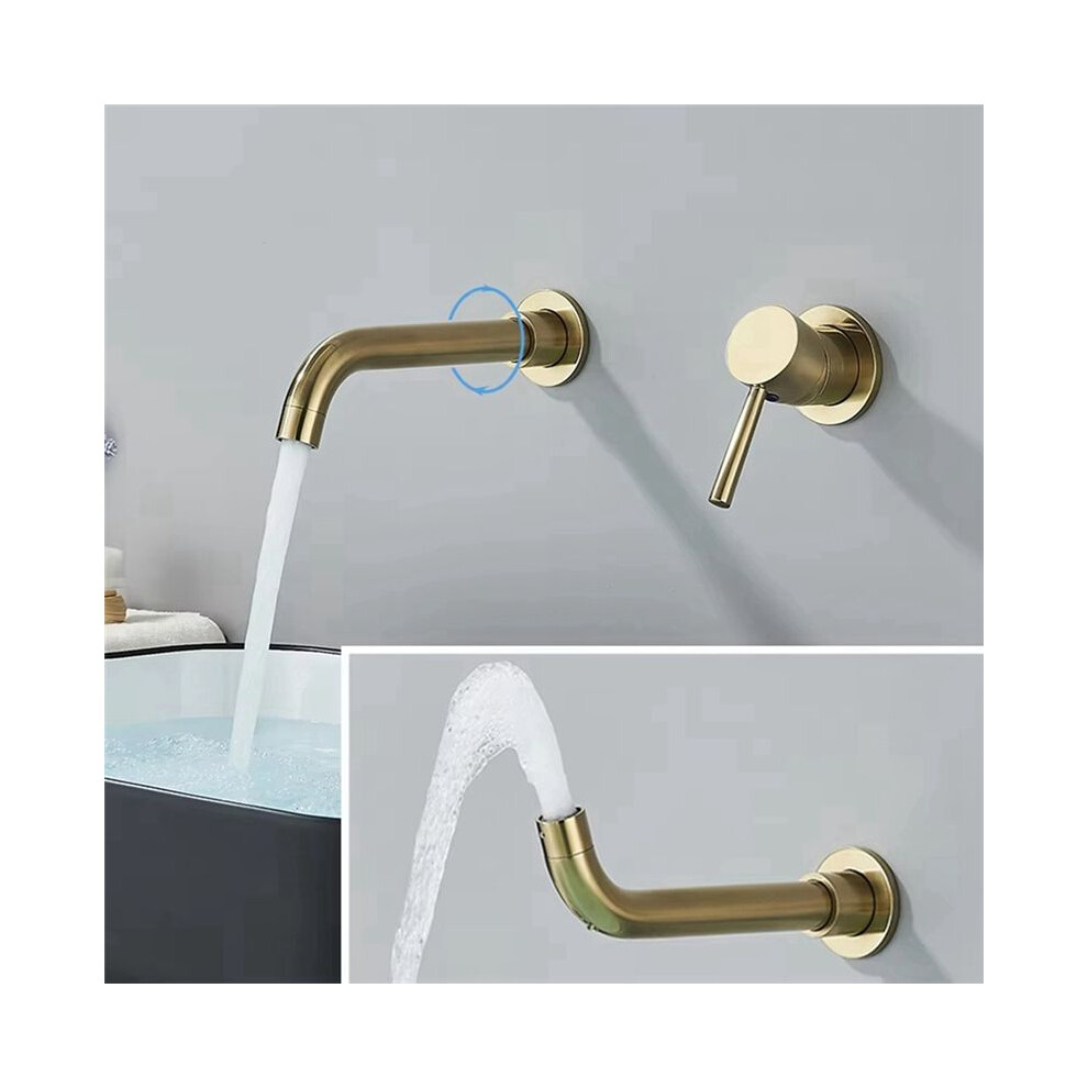 Wall-Mounted Washbasin Faucet, Concealed Bathroom Design, Hot And Cold Water Mixer, Suitable For Bathtub And Sink. 6132625360123