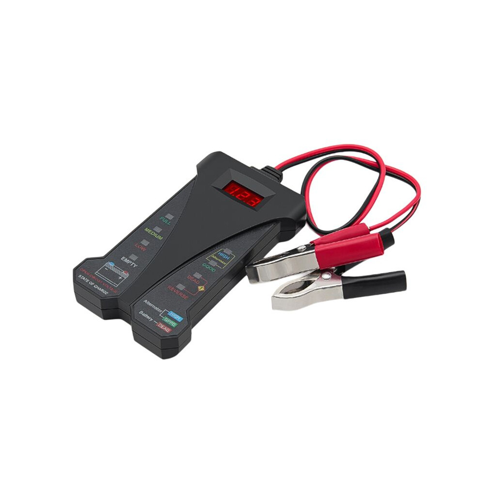 Car Digital LED Display Battery Tester 12V Battery Tester Charging System Analyzer with Clips for Car Motorcycle-image-OPC-PNV2WC7-NEW