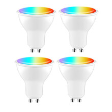 Tuya GU10 Smart LED Bulb Dimmable 5W AC100-130V WIFI+Bluetooth Smart Life App Control Work with Alexa Google Home 4 Pcs