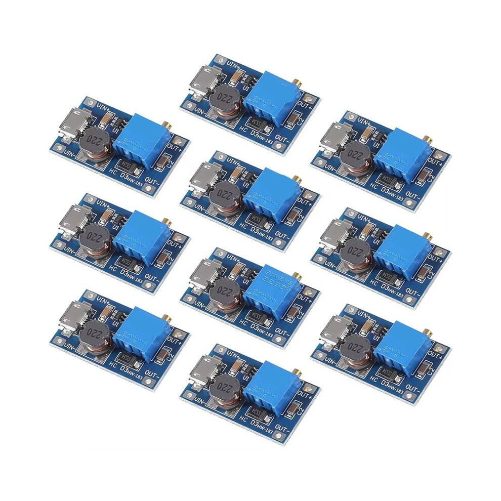 10Pcs Mt3608 Adjustable Step Up Module Voltage Regulator Micro-Usb 2V-24V To 5V-28V 2A Step-Up Dc-Dc 6131032362973
