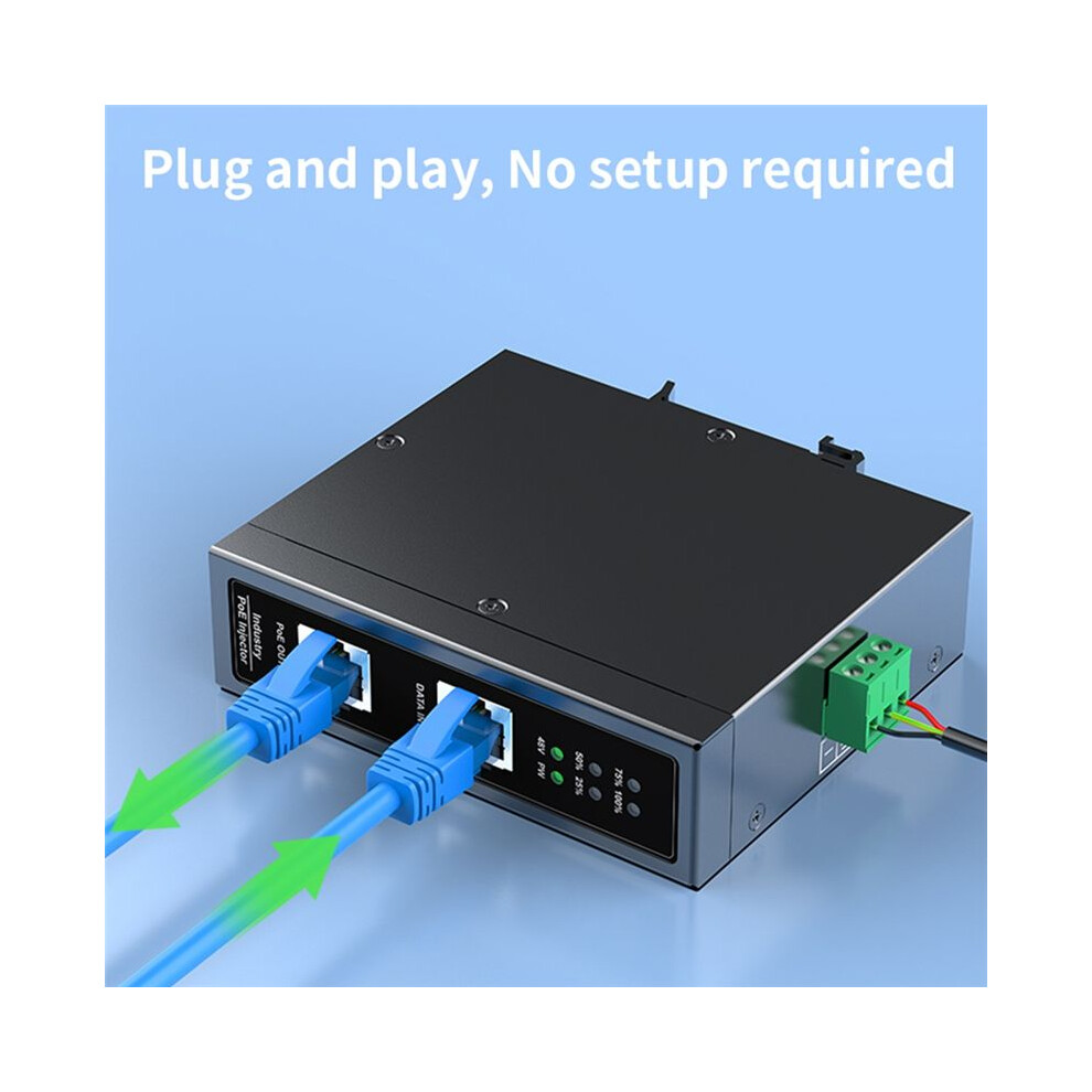 10G Industrial Poem Injectator 90W Din Rail Ieee 802.3 Af/At/Bt Plugandplay 48-55V For Poe Camera,Wireless Ap 6134218589966