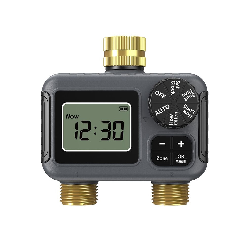 Dual Outlets Automatic Irrigation Timer Garden Water Timer Smart Irrigation Watering System Faucet Water Valve 6131641815808