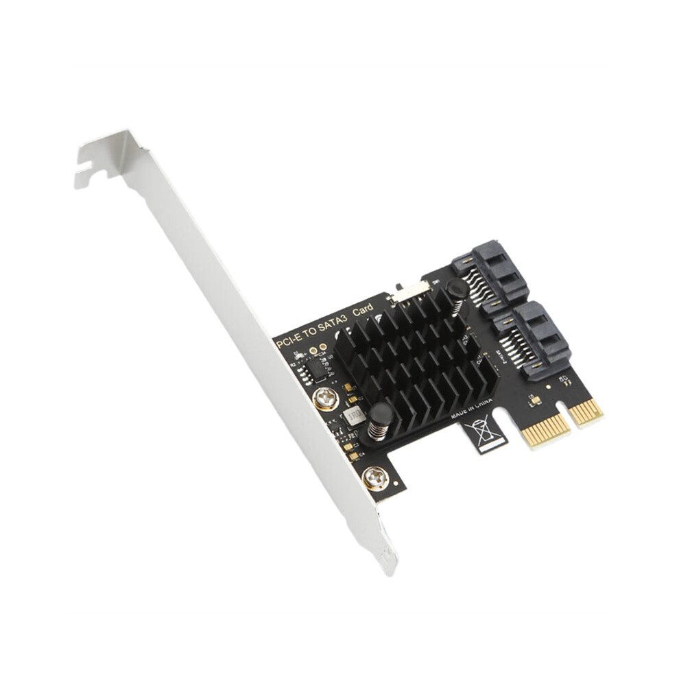 Pcie Sata 3.0 Expansion Card Asm1061 2-Port 6Gbps Controller Hot-Swappable Adapter For Ssd Hdd Nas For Windows Linux 6132295030890