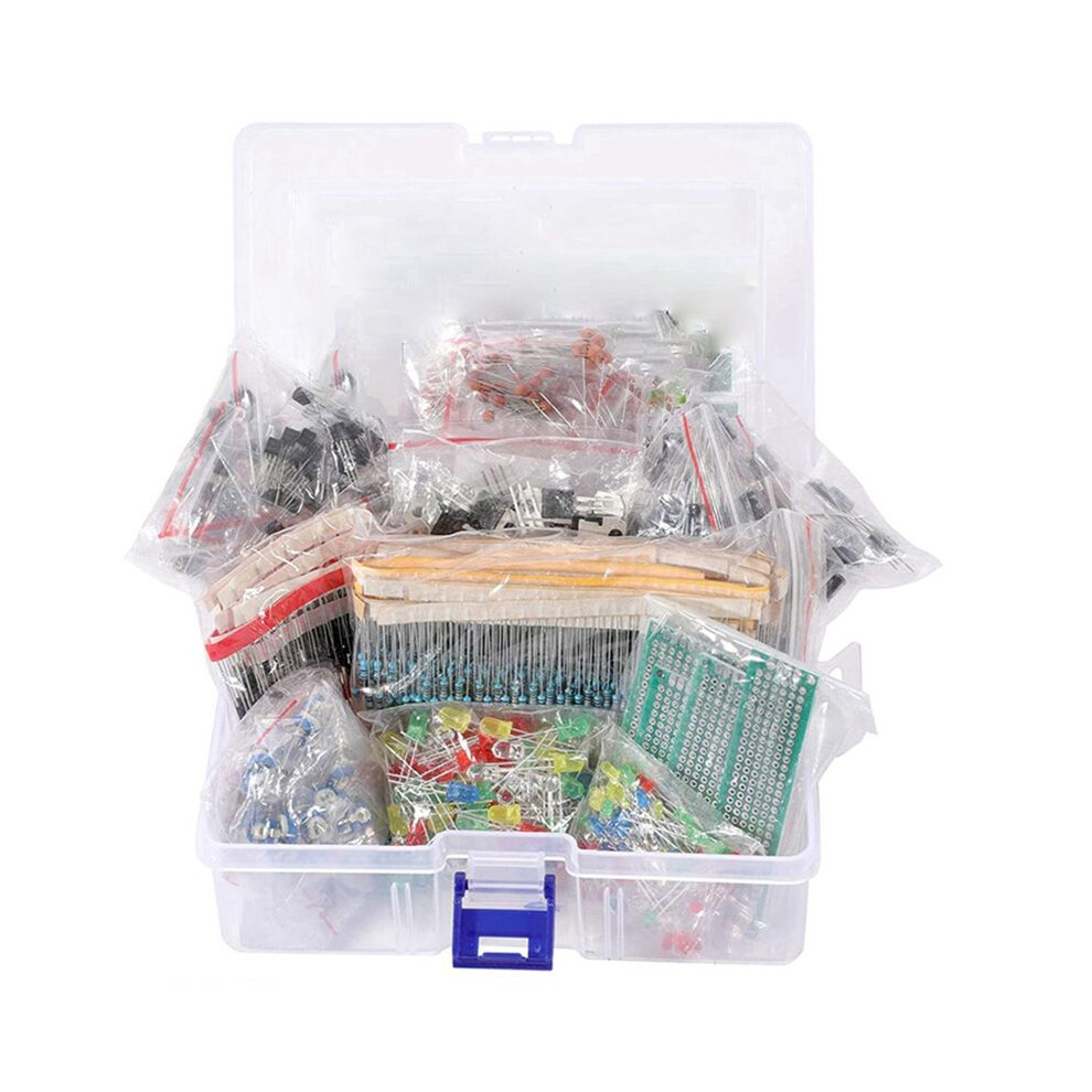 1818Pcs Diy Electronics Components Kit Assortment Resistors Led Triode Capacitors Diodes Pcb Potentiometer Resistanc 4713205601342