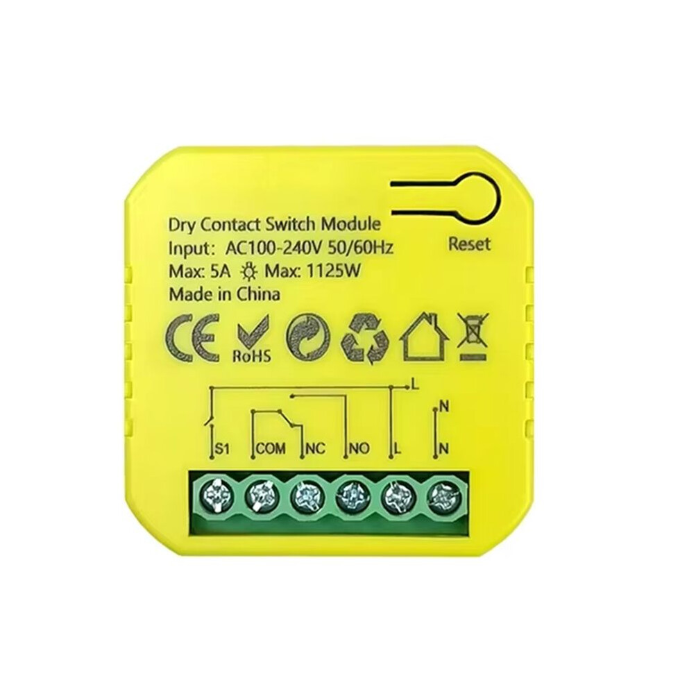 Tuya Smart Zigbee Dry Contact Switch Relay 5A App Remote Control Timing Dc12/24V Ac100-240V Supports Google Home Alexa 6132671388850