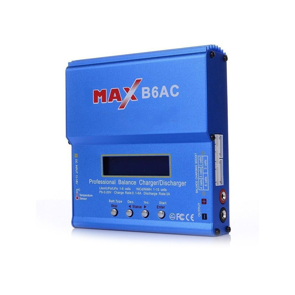 B6ac 80W 6A Rc Charger Digital Lcd Balancecharger For Li-Ion Life Nimh Nicd Pb Lipo Battery With Dischargingfunction(Eu) 6133752374083