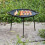 Living And Home 34CM Cast Iron Camping BBQ Grill Pan with Removable Legs 2