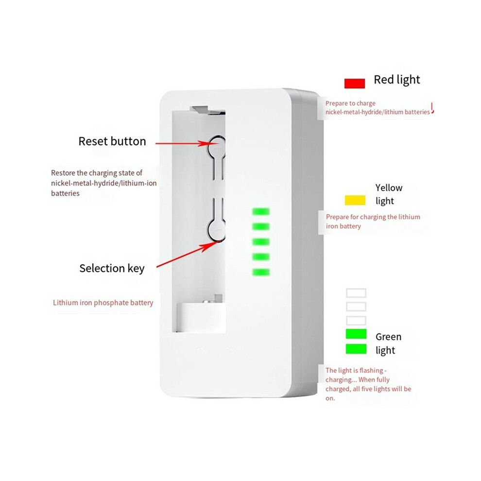 14500 Aa Lithium Battery Rechargeable Battery And 14500 10440 Li-Ion Lifepo4 Rechargeable Battery Charger White 6132924372827