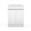 600mm Free Standing 2 Doors Bathroom Vanity Unit with Ceramic Basin, Matte White 2