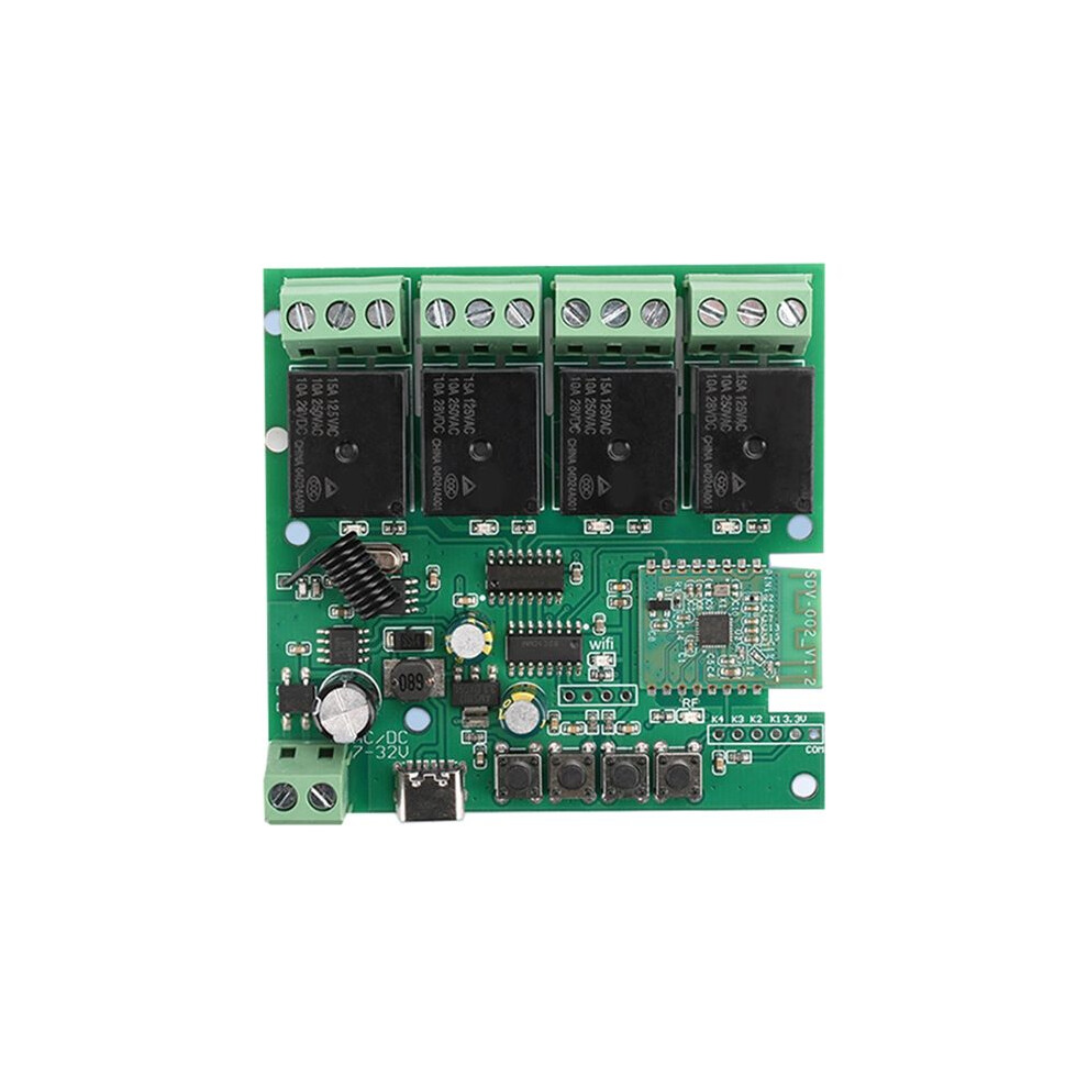 Smart Wifi Relay Switch Module 4-Channel Ac/Dc 7-32V Type-C 5V For Ewelink App 433Mhz Remote 6133443867696