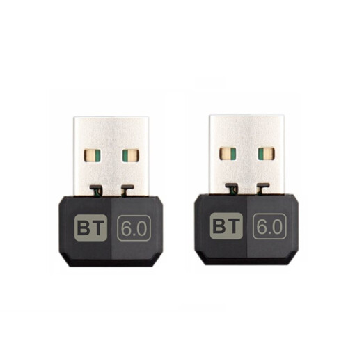 2Pcs USB Bluetooth 6.0 Adapter for PC Bluetooth Transmitter Receiver LMP14 for Desktop Laptop Keyboard Mouse Headset