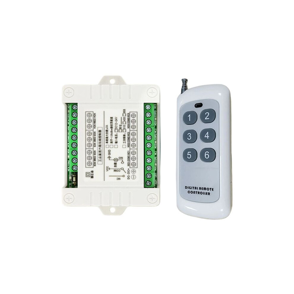 433 Mhz 6Ch Rf Wireless Remote Control Switch Dc 12V-36V Remote Control System Receiver Transmitter Relay A 4713597006350