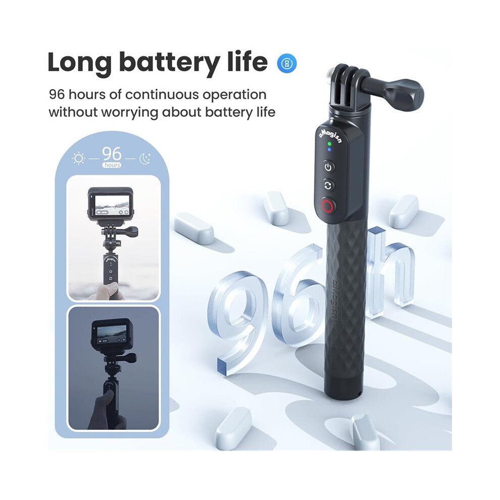 Amagisn Remote Control Selfie Stick Stretchable Compatible With For Insta360/Gopro Action Camera And Ios Android Smartphone 6132295067858