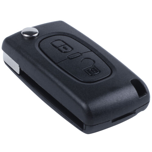 Flip Replacement Remote Car Key Case Shell for  C2 C3 C4 C5 C6 C8 2 Buttons Black