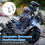 Adjustable Motorcycle Handlebars Handle Bar, Detachable Steering Hangers Handle Bars System for 125cc Scooter Silver 4