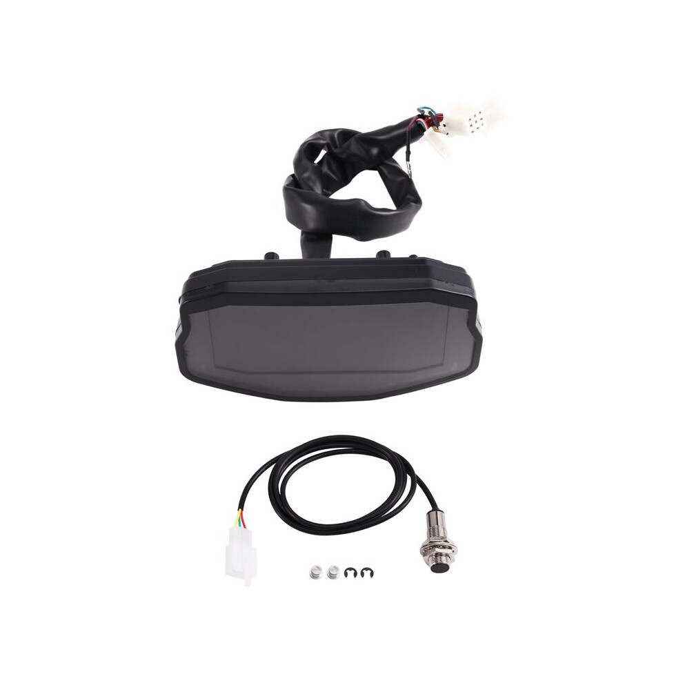 Universal Motorcycle Lcd Digital Speedometer Odometer Tachometer Km/H Mph Gauge Light 6132772519313
