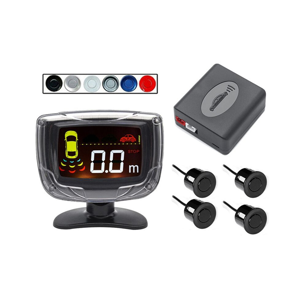 Wireless Parking Sensor Kit Lcd Display 4 Radar Probes 65Db Buzzer Alert Reverse Parking Monitoring Detector System 6133443806213