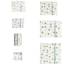 Polyester waszak met speels patroon voor-groene bladeren