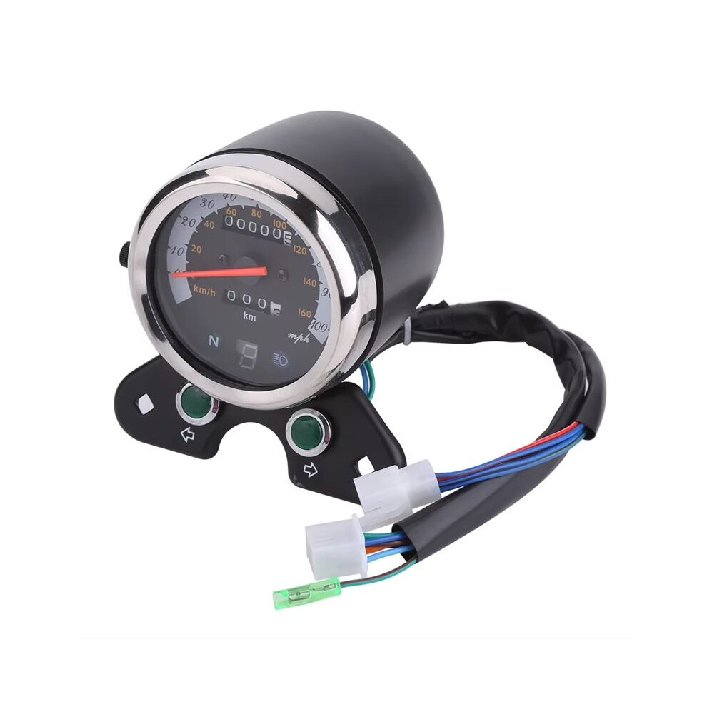 Motorcycle Speedometer Speedometer Meter Universal Motorcycle Dual Odometer Speedometer Meter Gear Digital Display 4712216217740