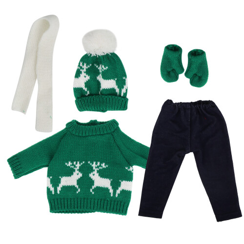 Baby Mädchen Puppenkleidung Weihnachtspullover 1