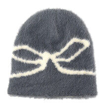 Chapeau en tricot unique, chapeau d'hiver, casquettes de-Gris