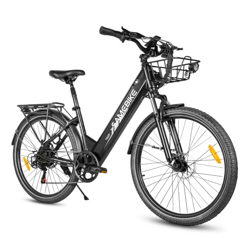 SameBike SAMEBIKE 15Ah 26" Urban Electric Bicycle，black