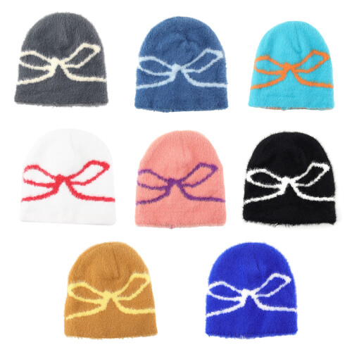 Chapeau en tricot Unique unisexe, chapeau d'hiver, pull-Rose 1