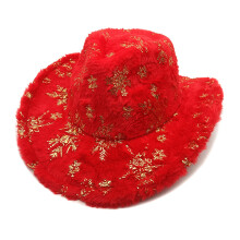 Furry Homburg Exotic Top Hat Furry Panama Hat Porkpie Hat-Rouge