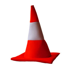 Chapeau de cĂ´ne de circulation pour adultes,-rouge blanc