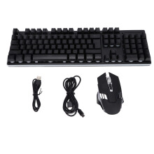 Clavier de jeu sans fil rechargeable, souris sans fil ergonomique avec rétroéclairage LED arc-en-ciel, connexion sans fil 2,4 GHz pour Xbox, PS4,