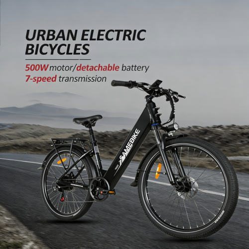 SameBike SAMEBIKE 15Ah 26" Urban Electric Bicycle，black 1