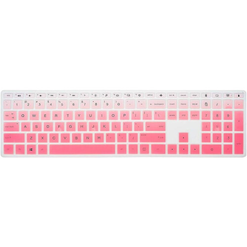 Protetor de teclado de silicone, design ultrafino, encaixe perfeito para desktops HP Pavilion All-in-One de 27 polegadas, resistente à água e 1