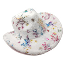 Furry Homburg Exotic Top Hat Furry Panama Hat Porkpie Hat-Blanc