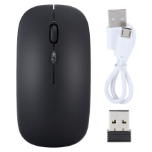 Souris sans fil fine, souris d'ordinateur Bluetooth rechargeable et silencieuse, colorée, avec une résolution de 1000/1200/1600 DPI, portable et