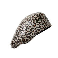 Béret imprimé léopard, chapeau de taxi,-casquette avancée beige