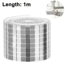 (As show, One size) 1464pcs Self-Adhesive Mini Square Glass Decorative Craft DIY Accessory