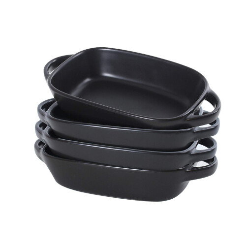 4 Set Small Ceramic Baking Dish for Roasting Lasagna 7'x5'
