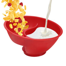 2 Anti-Soggy Divided Cereal Bowls for Snack or Yogurt