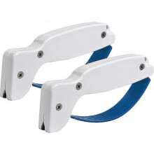 Messen- en gereedschapsslijper 2-pack - Messenslijpers voor keukenmessen, zakmessen, gekartelde messen, bijlen en kapmessen Blauw One Size