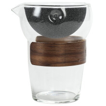 Creative Rotating Non-Porous Filter Fair Cup Glass Tea Set Accessories 12.5cm