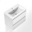Vanity Unit with Ceramic Basin 600mm Wall Mounted Base Cabinet Storage Gloss White 5