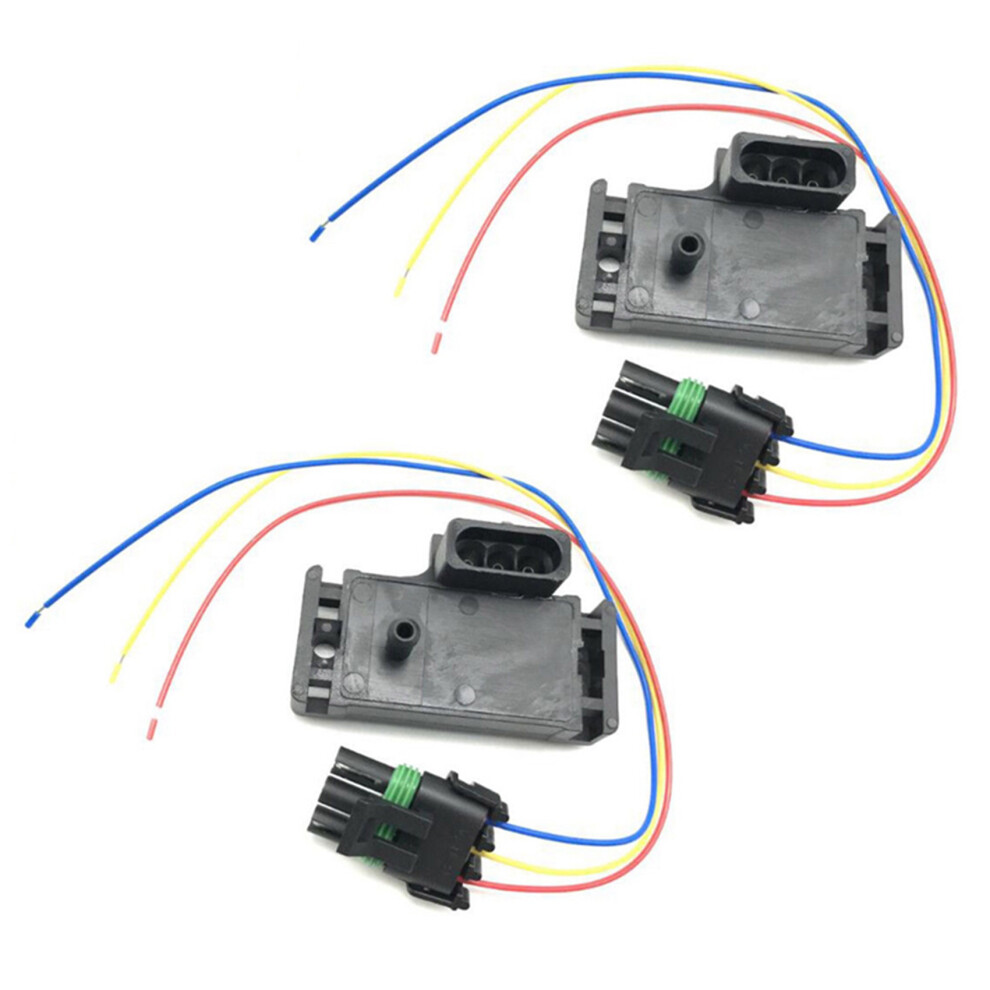 2X 3 Bar Map Manifold Absolute Pressure Sensor Turbo Boost Wire Plug Pigtail For Cadillac Chevrolet Pontiac Buick 4712150874030