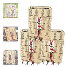 Learn Knot Training Board, Knot Tying Practice Board Set for Outdoor Survival, Camping, Scouts (Pack of 3)