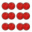 12pcs Round Red Reflector Universal for Motorcycle ATV 5.6 X 0.8cm 1