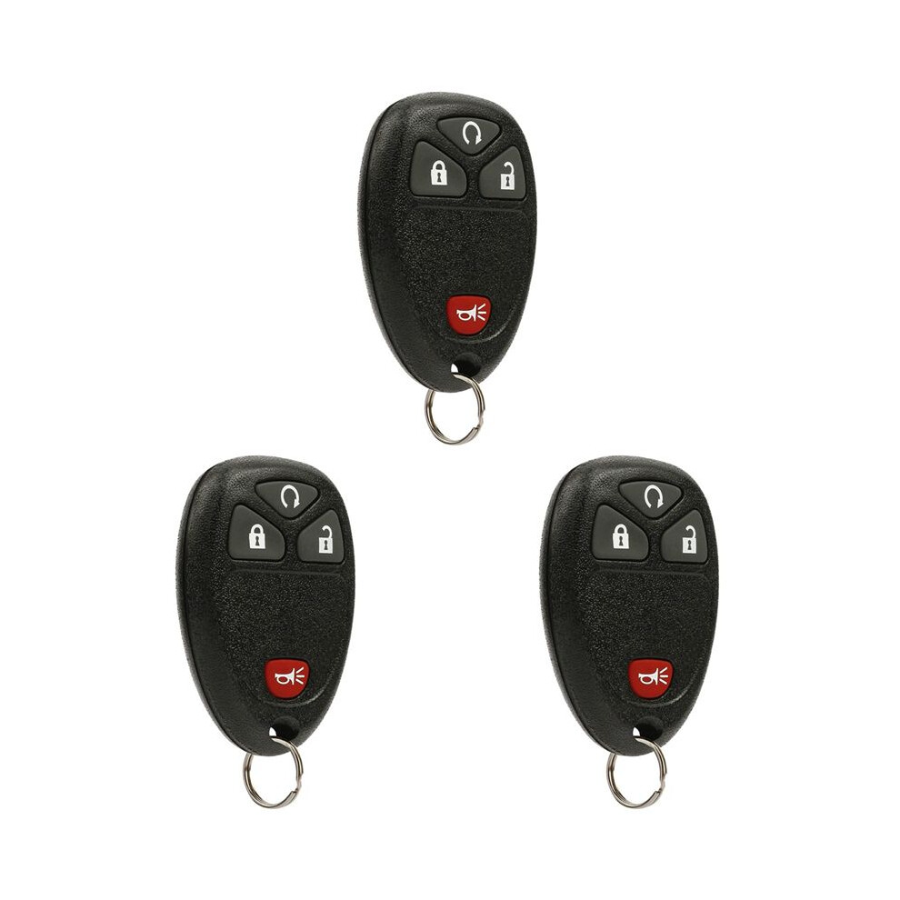 3X Key Fob Keyless Entry Remote for Chevy Silverado Traverse Equinox Avalanche/GMC Sierra 2007-2016, 15913421 OUC60270