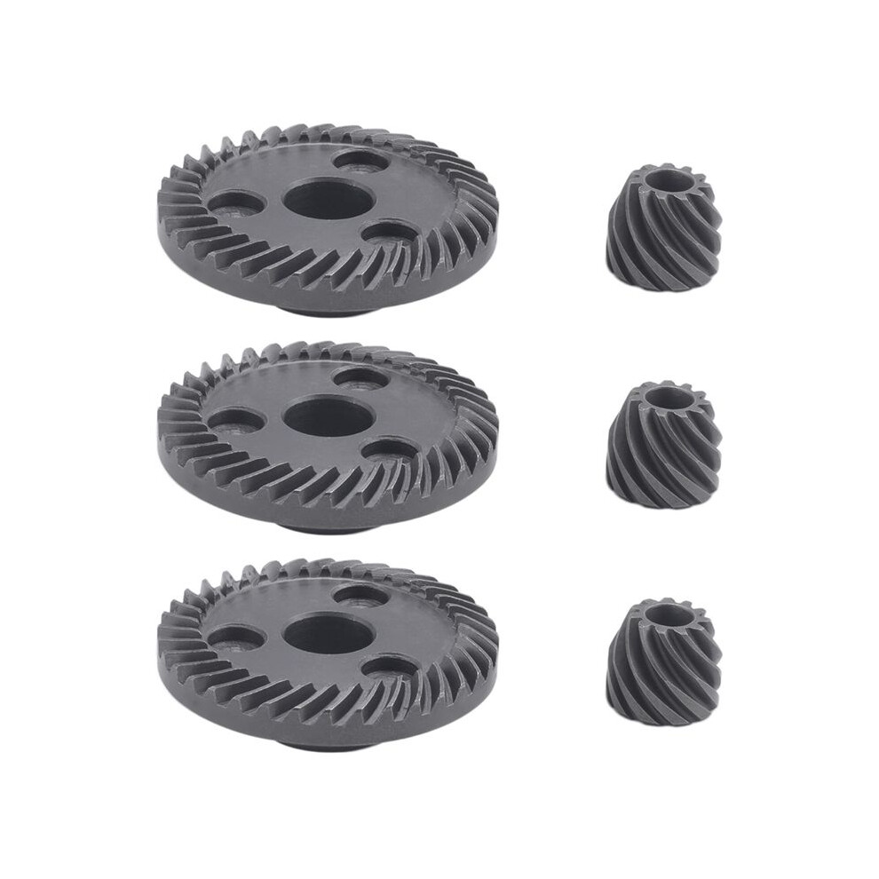 3X Dark Gray Spiral Set Conical Gear For Makita 9523 Angle Grinder 4712282811743