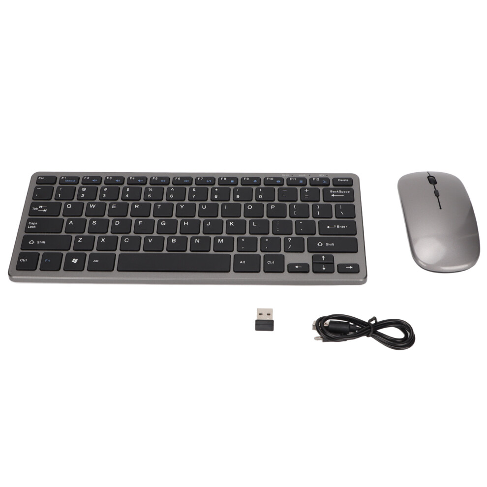 Wireless Bluetooth Keyboard And Mouse Set, Ergonomic Wireless Computer Keyboard With Mute Mouse, Portable Slim Silent Cordless Keyboard Fast Connectio 9486358002438